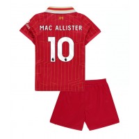 Camisa de Futebol Liverpool Alexis Mac Allister #10 Equipamento Principal Infantil 2024-25 Manga Curta (+ Calças curtas)